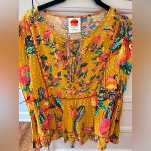 Farm Rio tropical long sleeve top